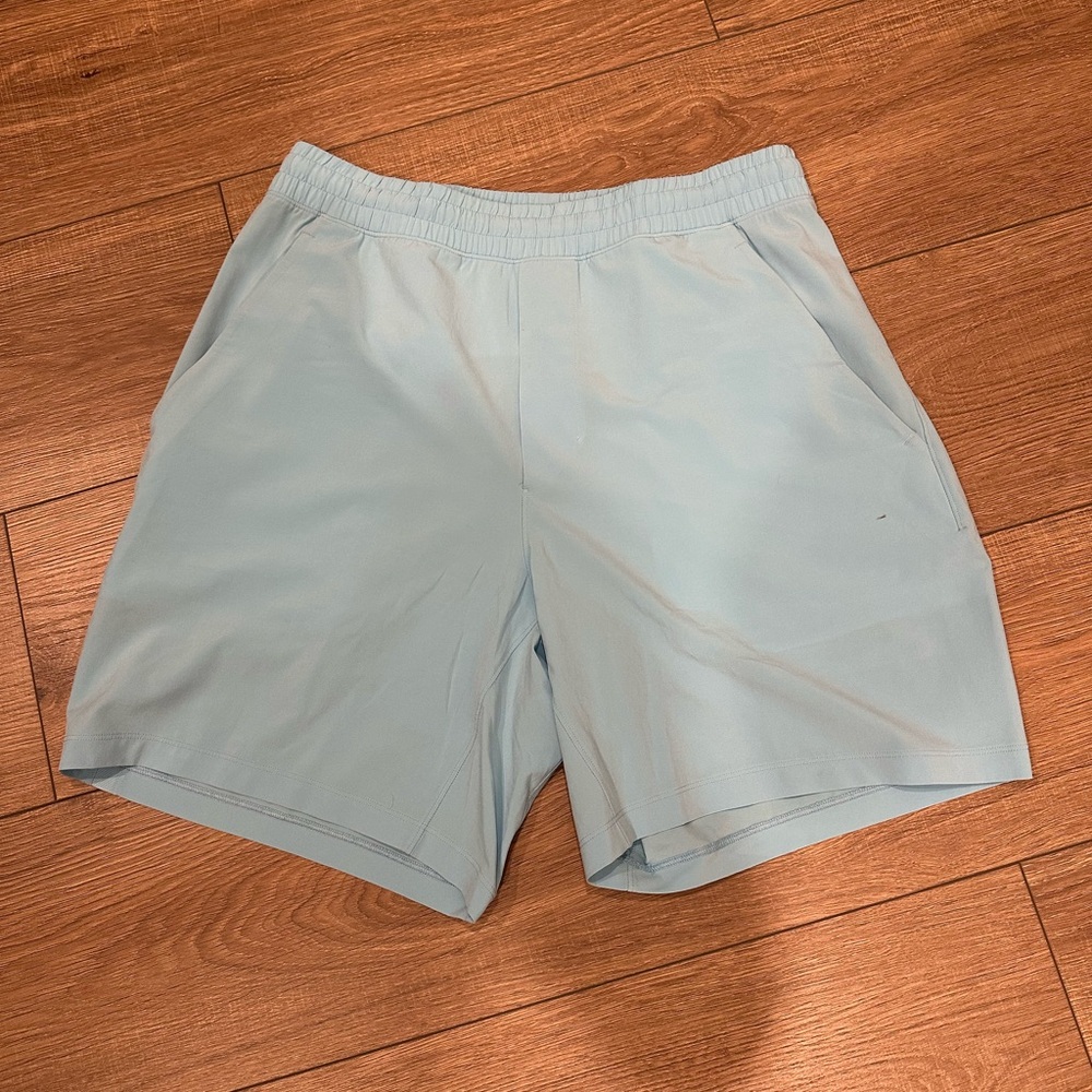 Lululemon Light Blue Pacebreaker Shorts 7”